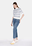 891 Maya Slim Fit Orta Bel Daralan Paça Kadın Lacivert Jean Pantolon Cl1073513