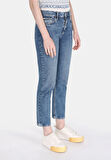 891 Maya Slim Fit Orta Bel Daralan Paça Kadın Lacivert Jean Pantolon Cl1073513