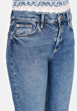 891 Maya Slim Fit Orta Bel Daralan Paça Kadın Lacivert Jean Pantolon Cl1073513