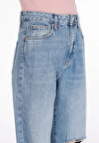 900 Larıs Straight Fit Yüksel Bel Tam Boy Paça Kadın Mavi Jean Pantolon Cl1073518