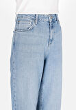 970 Berry Regular Fit Yüksel Bel Geniş Paça Kadın Mavi Jean Pantolon Cl1073524