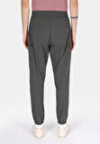Slim Fit Orta Bel Lastikli Paça Erkek Yeşil  Pantolon