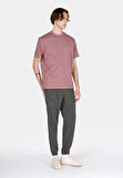 Slim Fit Orta Bel Lastikli Paça Erkek Yeşil  Pantolon
