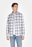 Regular Fit Shirt Neck Ekoseli Erkek Çok Renkli Uzun Kol Gömlek