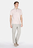 Regular Fit Polo Yaka Düz Erkek Bej Kısa Kol Tişört Cl1073580