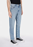 Regular Fit Orta Bel Düz Paça Erkek Denim Jean Pantolon