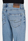 Regular Fit Orta Bel Düz Paça Erkek Denim Jean Pantolon