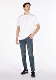 044 Karl Straight Fit Düşük Bel Düz Paça Erkek Mavi Jean Pantolon Cl1073707