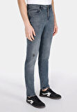 044 Karl Straight Fit Düşük Bel Düz Paça Erkek Mavi Jean Pantolon Cl1073707