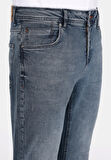 044 Karl Straight Fit Düşük Bel Düz Paça Erkek Mavi Jean Pantolon Cl1073707