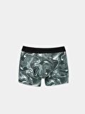Modern Fit Baskılı Erkek Yeşil Boxer Cl1073727