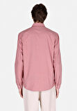 Regular Fit Shirt Neck Düz Erkek Pembe Uzun Kol Gömlek Cl1073762