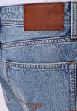 Regular Fit Orta Bel Düz Erkek Denim Jean Şort