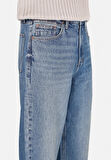 Baggy Fit Orta Bel Bol Paça Erkek Mavi Jean Pantolon