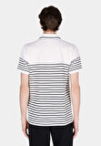 Regular Fit Polo Yaka Jakarlı Erkek Beyaz Kısa Kol Tişört Cl1073824
