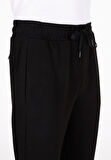 Slim Fit Orta Bel Düz Erkek Siyah Eşofman Altı Cl1073825