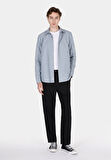 Regular Fit Shirt Neck Düz Erkek Yeşil Uzun Kol Gömlek Cl1073845