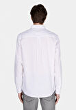 Regular Fit Shirt Neck Düz Erkek Beyaz Uzun Kol Gömlek Cl1073846