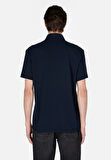 Comfort Fit Polo Yaka Düz Erkek Lacivert Kısa Kol Tişört Cl1073959