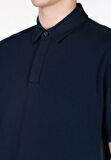 Comfort Fit Polo Yaka Düz Erkek Lacivert Kısa Kol Tişört Cl1073959