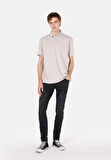 Comfort Fit Polo Yaka Düz Erkek Taş Kısa Kol Tişört Cl1073959