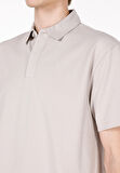 Comfort Fit Polo Yaka Düz Erkek Taş Kısa Kol Tişört Cl1073959
