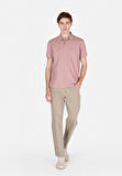 Regular Fit Polo Yaka Düz Erkek Pembe Kısa Kol Tişört Cl1073960