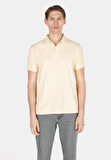 Regular Fit Polo Yaka Düz Erkek Sari Kısa Kol Tişört Cl1073960