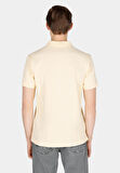 Regular Fit Polo Yaka Düz Erkek Sari Kısa Kol Tişört Cl1073960