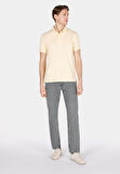 Regular Fit Polo Yaka Düz Erkek Sari Kısa Kol Tişört Cl1073960