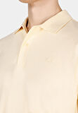 Regular Fit Polo Yaka Düz Erkek Sari Kısa Kol Tişört Cl1073960