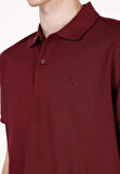 Regular Fit Polo Yaka Düz Erkek Mor Kısa Kol Tişört Cl1073960