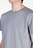 Regular Fit Yuvarlak Yaka Düz Erkek Mavi Kısa Kol Tişört Cl1073961