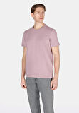 Regular Fit Yuvarlak Yaka Düz Erkek Pembe Kısa Kol Tişört Cl1073961
