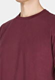 Regular Fit Yuvarlak Yaka Düz Erkek Mor Kısa Kol Tişört Cl1073961