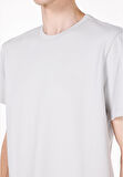 Regular Fit Yuvarlak Yaka Düz Erkek Gri Kısa Kol Tişört Cl1073962