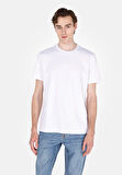 Regular Fit Yuvarlak Yaka Düz Erkek Beyaz Kısa Kol Tişört Cl1073963