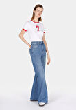 965 Arısa Regular Fit Yüksel Bel Geniş Paça Kadın Denim Jean Pantolon Cl1073988