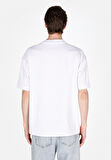 Oversize Fit Yuvarlak Yaka Düz Erkek Beyaz Kısa Kol Tişört Cl1073990