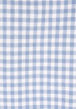 Regular Fit Shirt Neck Kareli Kadın Mavi Roll-up Gömlek