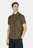 Regular Fit Polo Yaka Düz Erkek Yeşil Kısa Kol Tişört