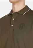 Regular Fit Polo Yaka Düz Erkek Yeşil Kısa Kol Tişört