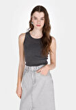 Slim Fit   Kadın Antrasit Atlet