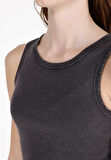 Slim Fit   Kadın Antrasit Atlet