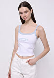 Slim Fit   Kadın Beyaz Atlet