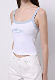 Slim Fit   Kadın Beyaz Atlet
