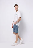 Straight Fit Düşük Bel Düz Erkek Denim Jean Şort