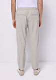 Slim Fit Orta Bel Uzun Paça Erkek Bej  Pantolon