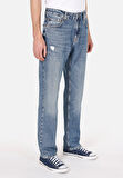 045 Davıd Regular Fit   Erkek Mavi Jean Pantolon Cl1074500