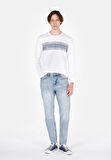 054 Neıl Loose Tapered Fit   Erkek Mavi Jean Pantolon Cl1074512